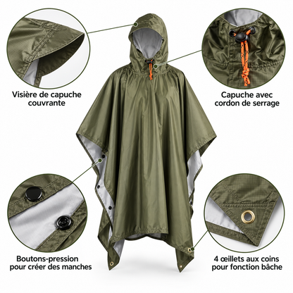 Traileno StormPoncho – Poncho Outdoor 3-en-1